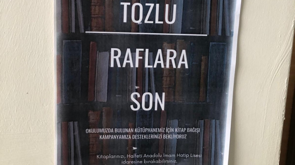 'TOZLU RAFLARA SON' ADLI KİTAP BAĞIŞ KAMPANYAMIZ BAŞLAMIŞTIR